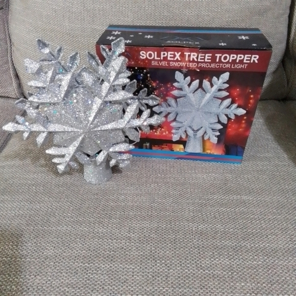 Projector snowflake tree topper - Picture 1 of 7